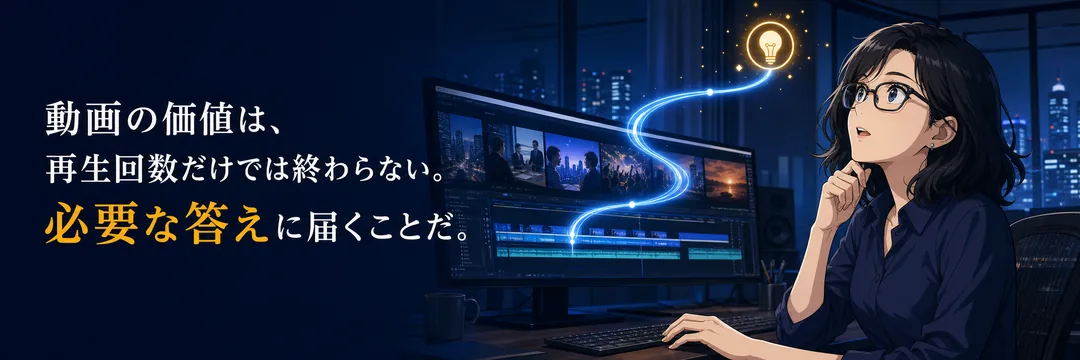 動画の価値は必要な答えに届くことだと伝えるバナー