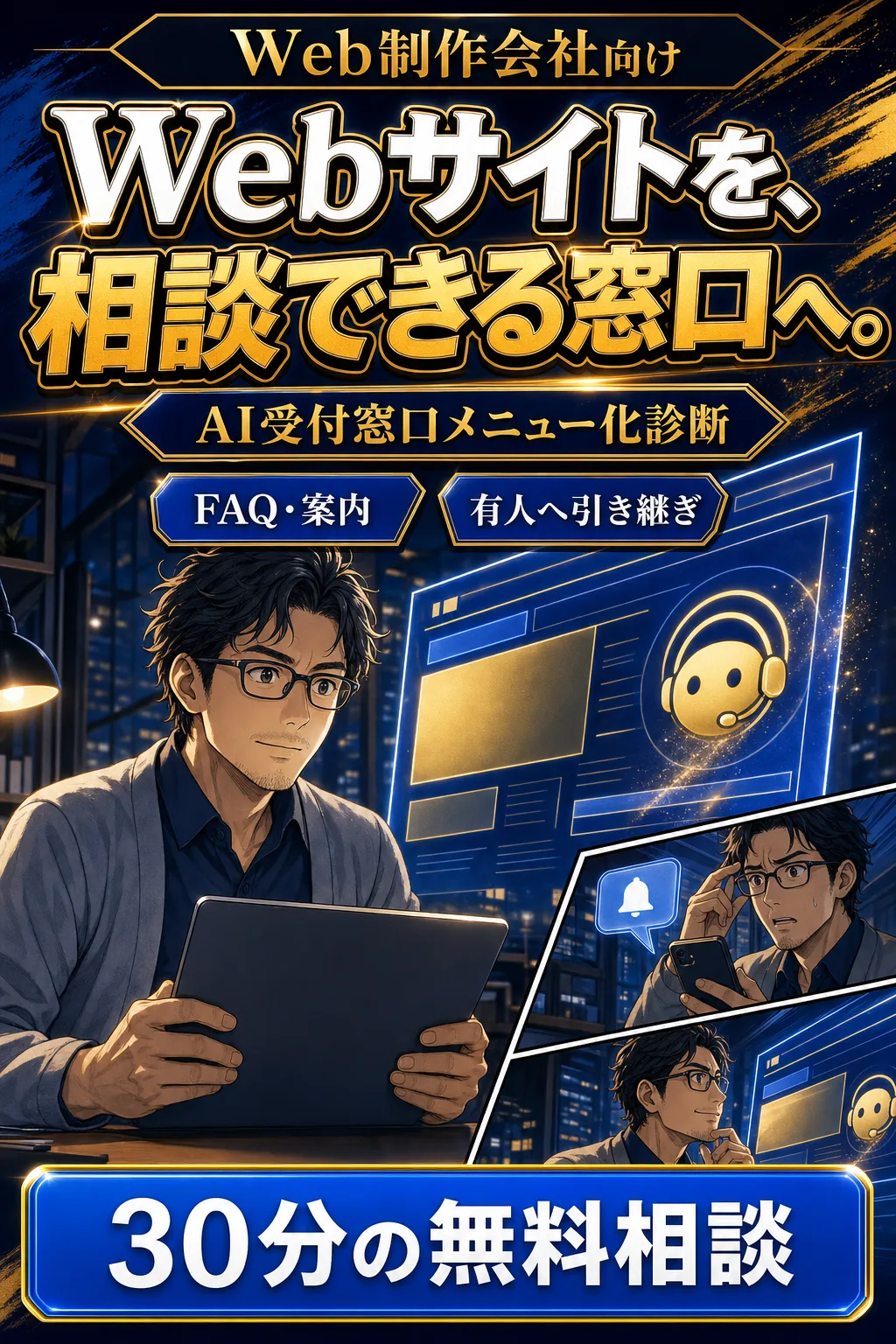 Webサイトを、相談できる窓口へ。AI受付窓口メニュー化診断